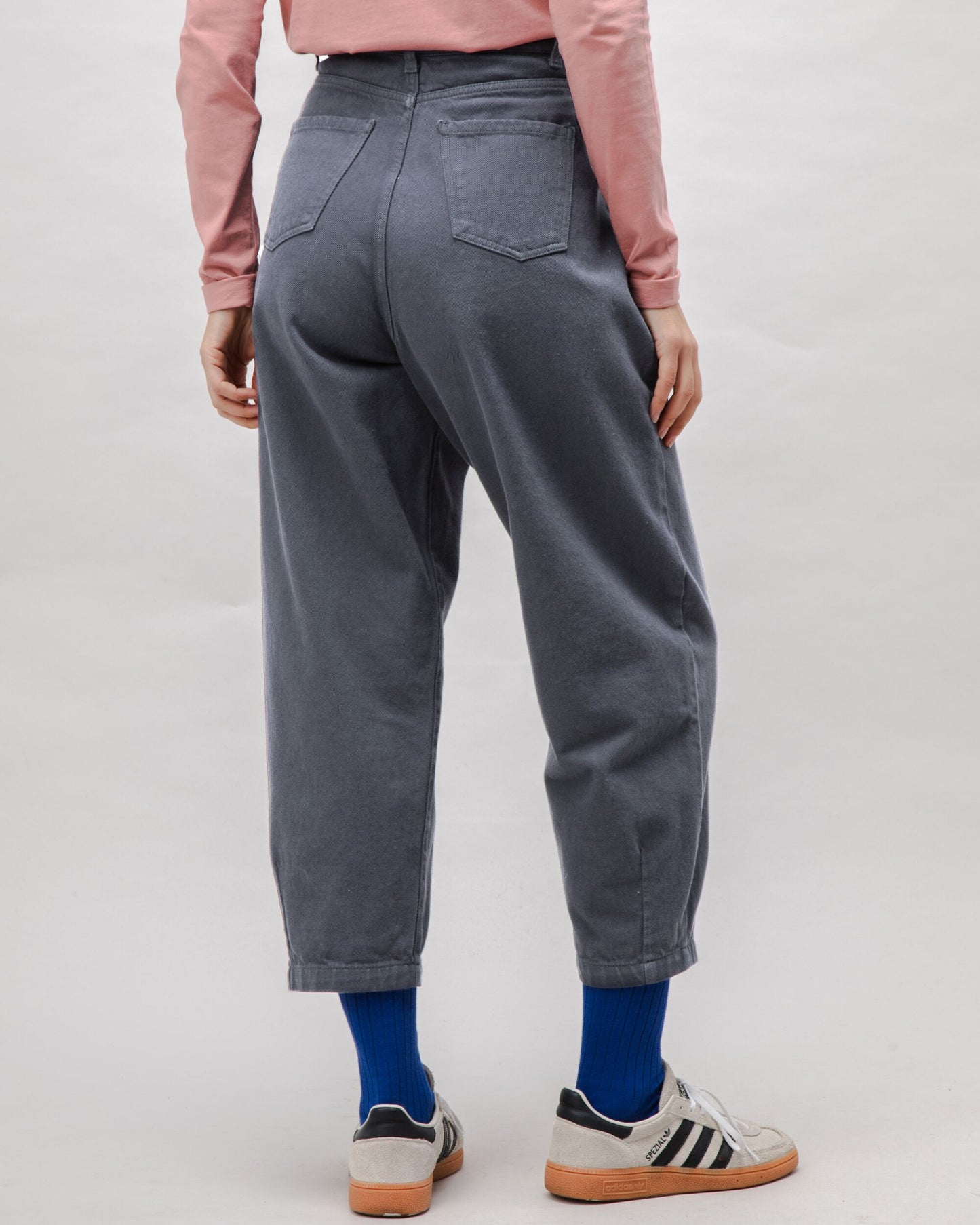 Everyday pegged Twill Pants Dark Grey
