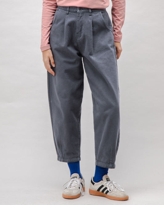 Everyday pegged Twill Pants Dark Grey