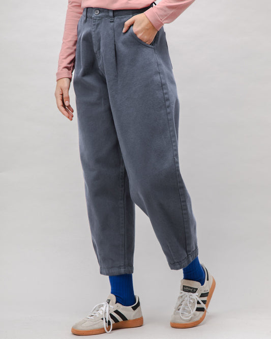 Everyday pegged Twill Pants Dark Grey