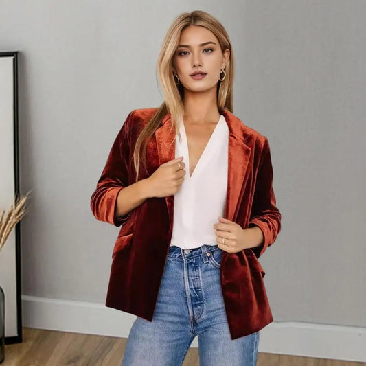 Women's Velvet Blazer