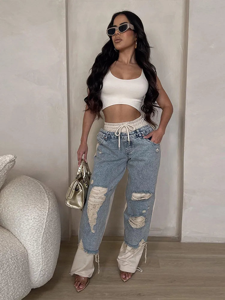 Contrast Cut Jeans™
