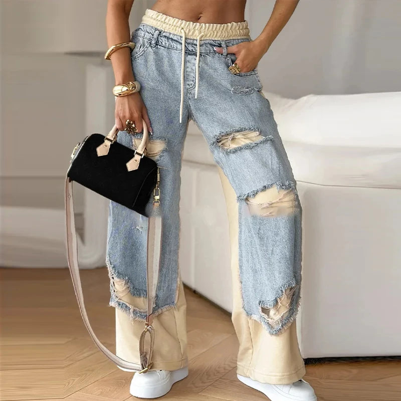 Contrast Cut Jeans™